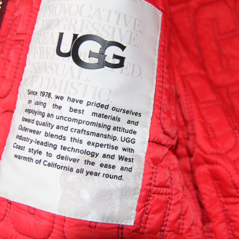 NWT UGG Women's Sherpa Baseball Jacket Faux Fur Size S or M - Picture 6 of 9